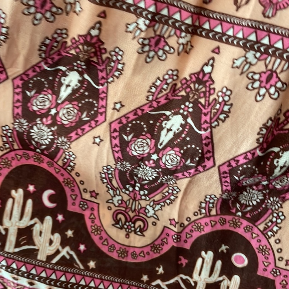 Spell Pink Boho Maxi Dress with Border Print - Picture 7 of 10